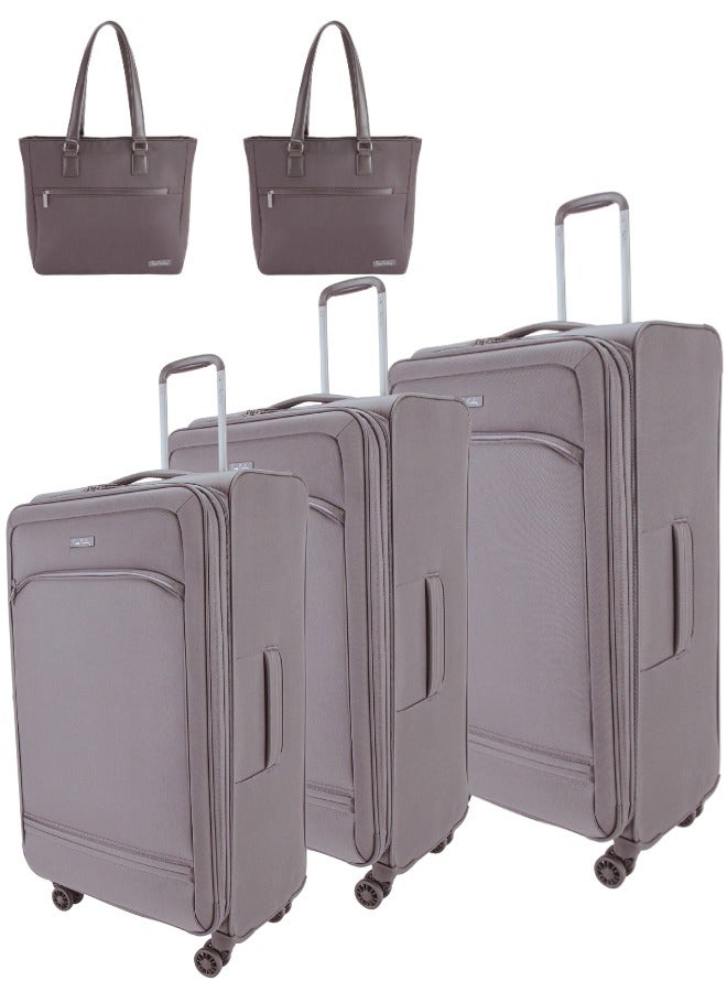 pierre cardin Luggage Set of 5 Ultra Light Weight 4 Wheels TSA Approved  - Image 1
