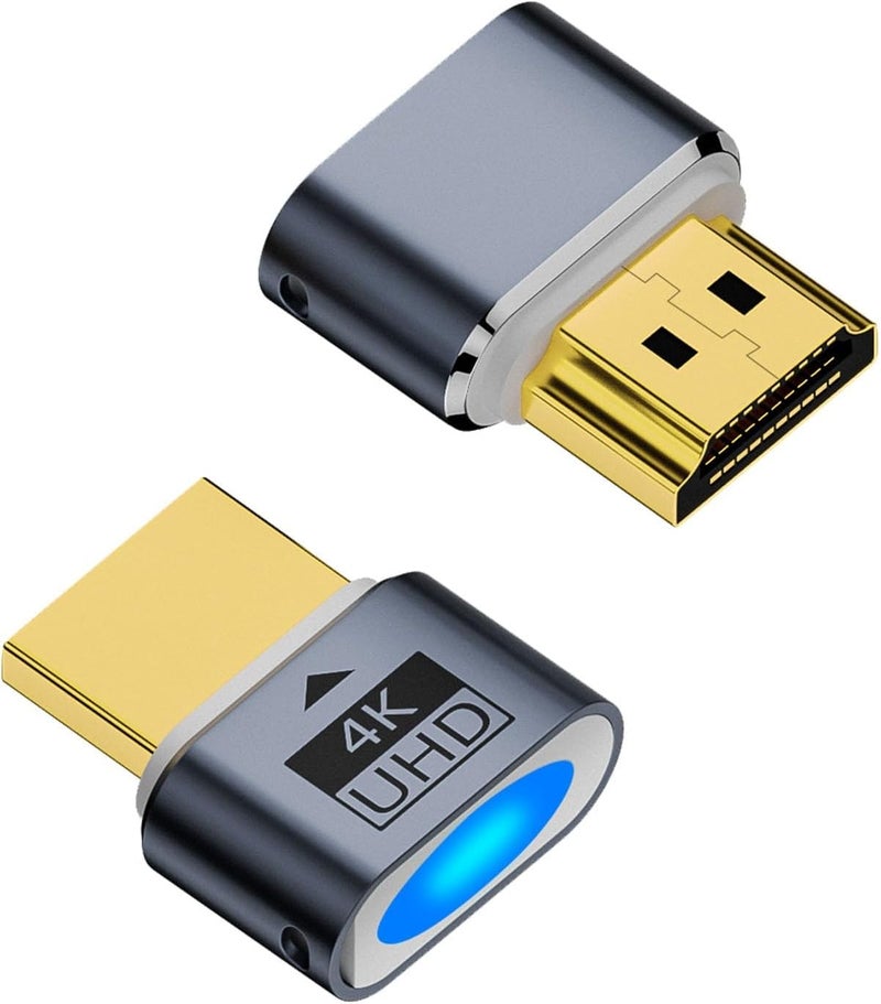 قابس عرض افتراضي بدون راس بدقة 4K HDMI من تيريفي يدعم حتى 1080P 2K 4K@60Hz UHD EDID مع ضوء LED للكمبيوتر عن بعد وانظمة الالعاب [قطعتين] - Image 1