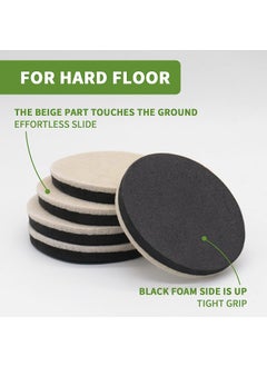 DIY Crafts DIY Crafts 175mm 7 INCH 16 Pcs, Felt Furniture Sliders for Hardwood Floors Furniture Moving Slider Heavy Duty Felt Movers Sliders Chair Legs Floors Protectors 12mm Thick (for Hardwood Floors) (175mm, 16)  - Image 4