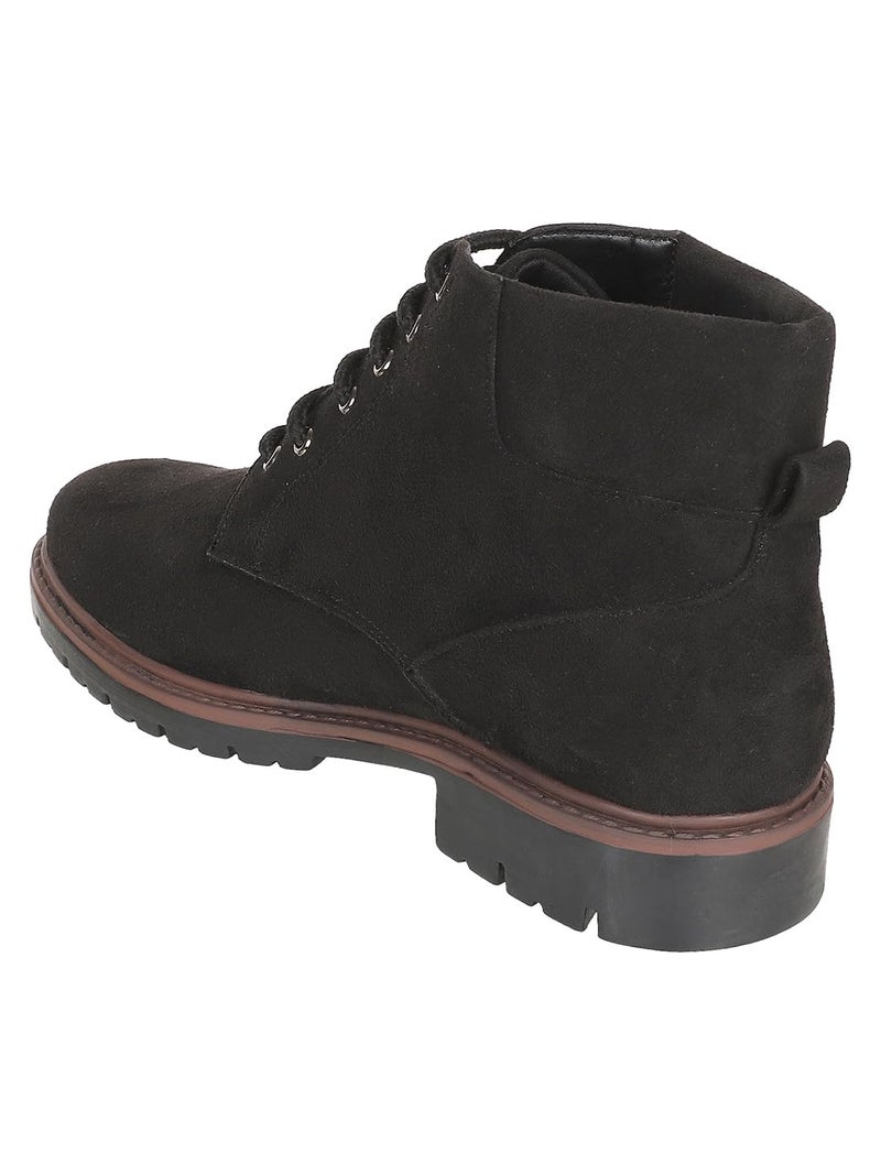 Carlton London Men's Lace-Up Boots Colour-BLACK, Size-UK 10 - Image 4