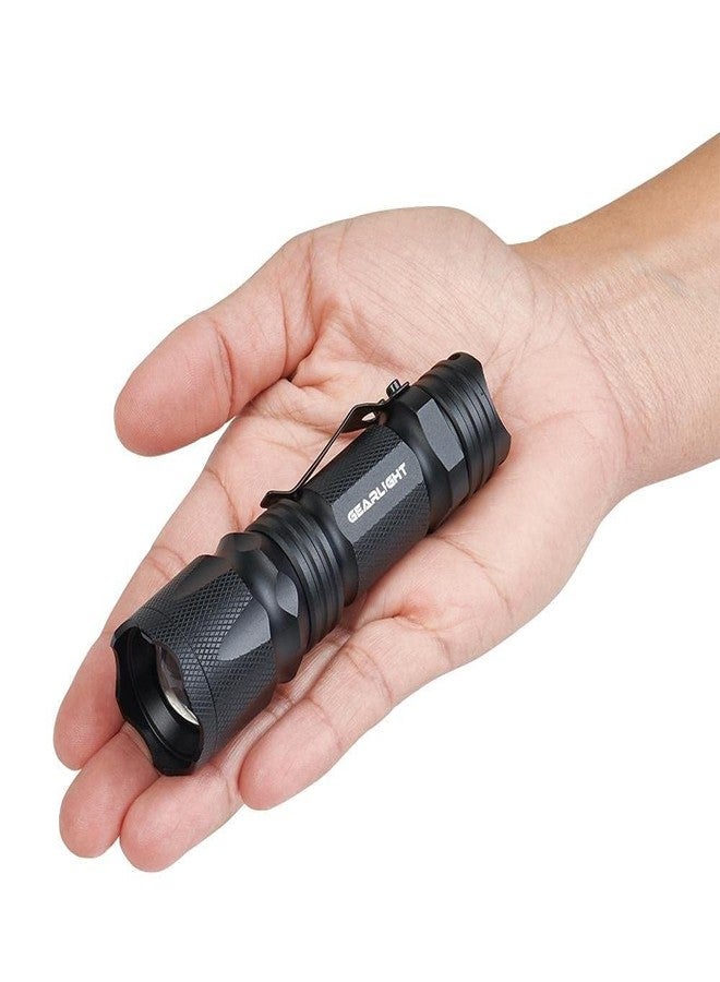 GearLight M3 Mini LED Flashlight - 2 Bright, Small Tactical Flashlights with High Lumens and Pocket Clip for Camping, Outdoor & Emergency Use - Black - Image 4