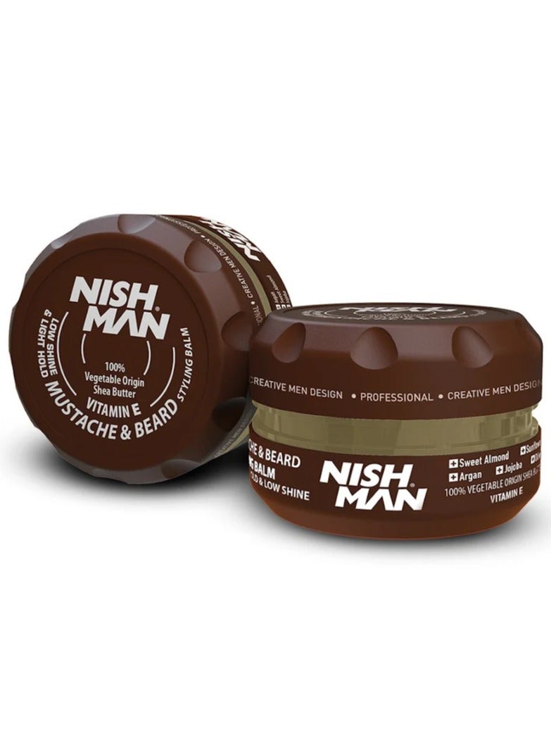 NISHMAN Beard & Moustache Styling Balm 100ml - Image 1