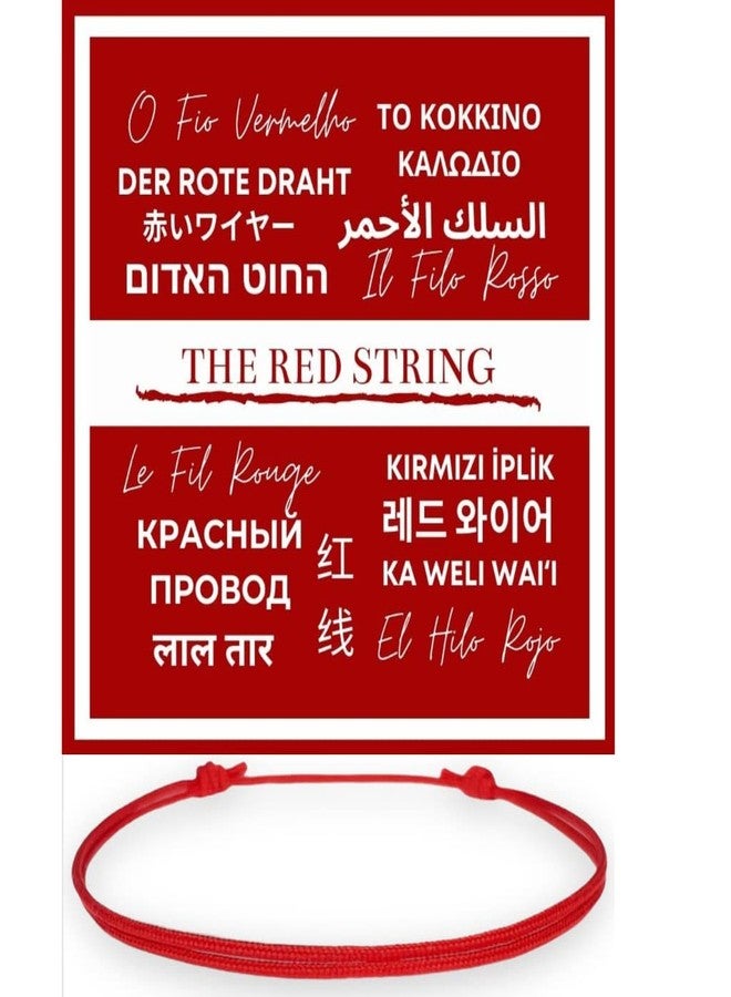 Luck Strings Red String Kabbalah Bracelet Protection Adjustable Cord for Men, Women, and Teens - Spiritual Amulet, Good Luck Gift, Energy Talisman, Evil Eye Protection - Image 1