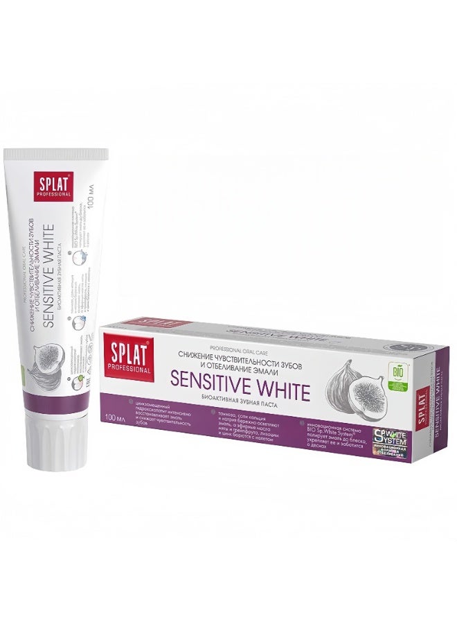SPLAT Professional Sensitive White Toothpaste ，Repair Tooth Enamel and Maintain Oral Health 100ml - Image 1