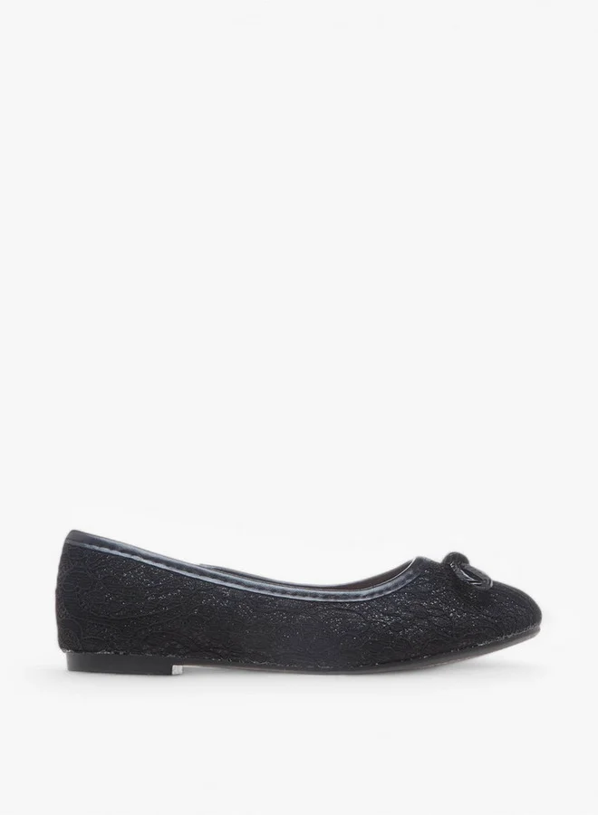 Flora Bella By Shoexpress Bow Accent Slip-On Ballerina Shoes