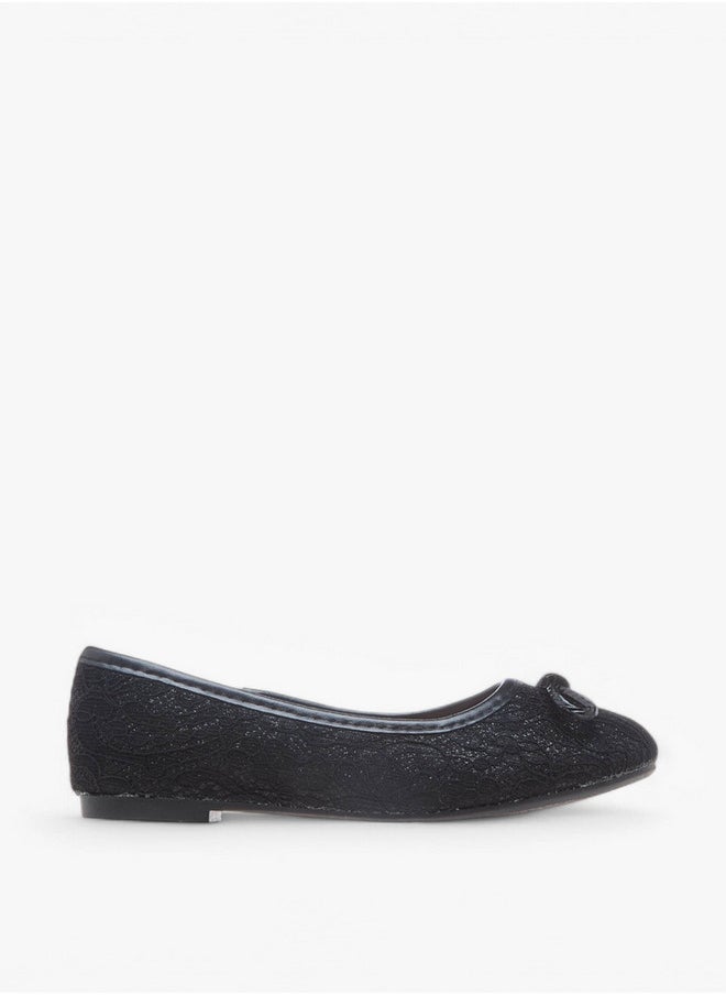 Flora Bella By Shoexpress Bow Accent Slip-On Ballerina Shoes  - Image 3