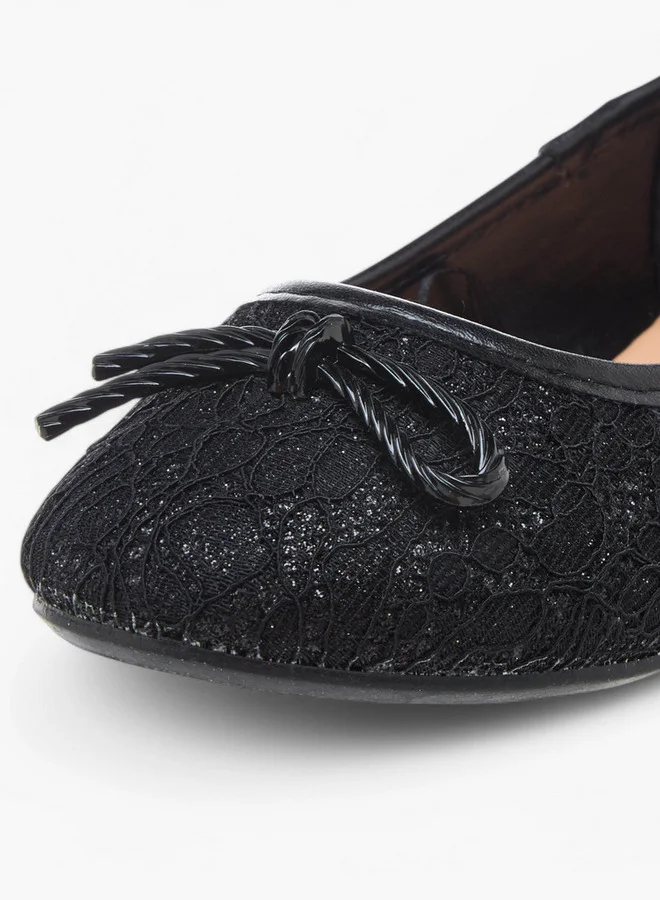 Flora Bella By Shoexpress Bow Accent Slip-On Ballerina Shoes