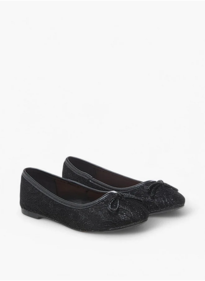 Flora Bella By Shoexpress Bow Accent Slip-On Ballerina Shoes