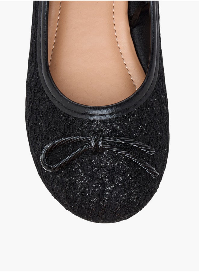 Flora Bella By Shoexpress Bow Accent Slip-On Ballerina Shoes  - Image 4