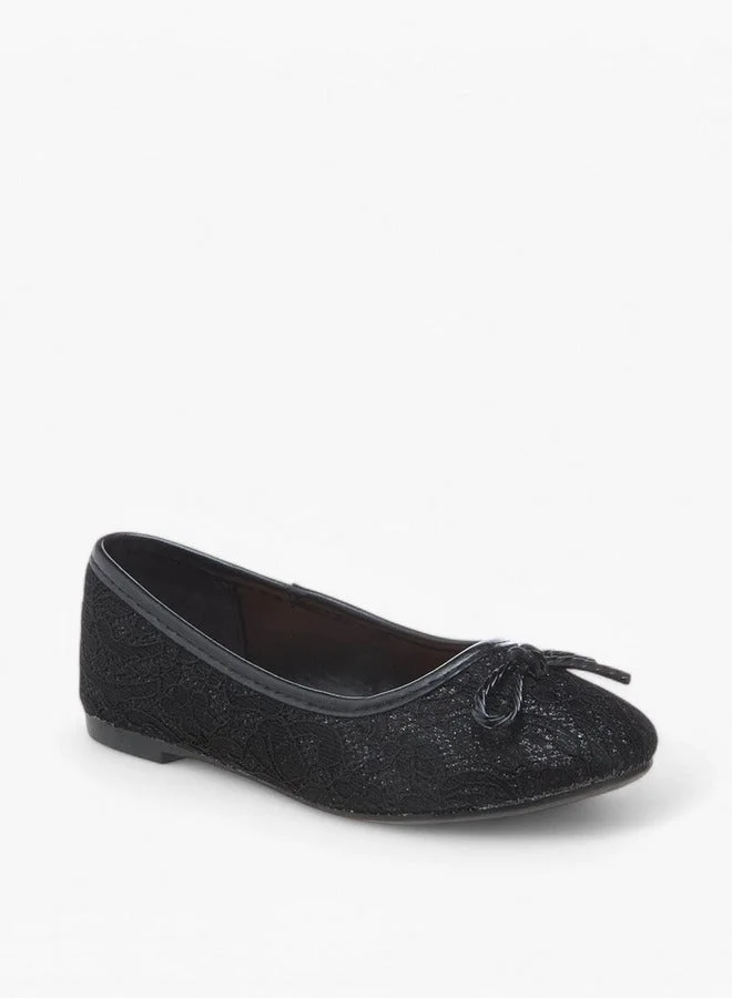 Flora Bella By Shoexpress Bow Accent Slip-On Ballerina Shoes