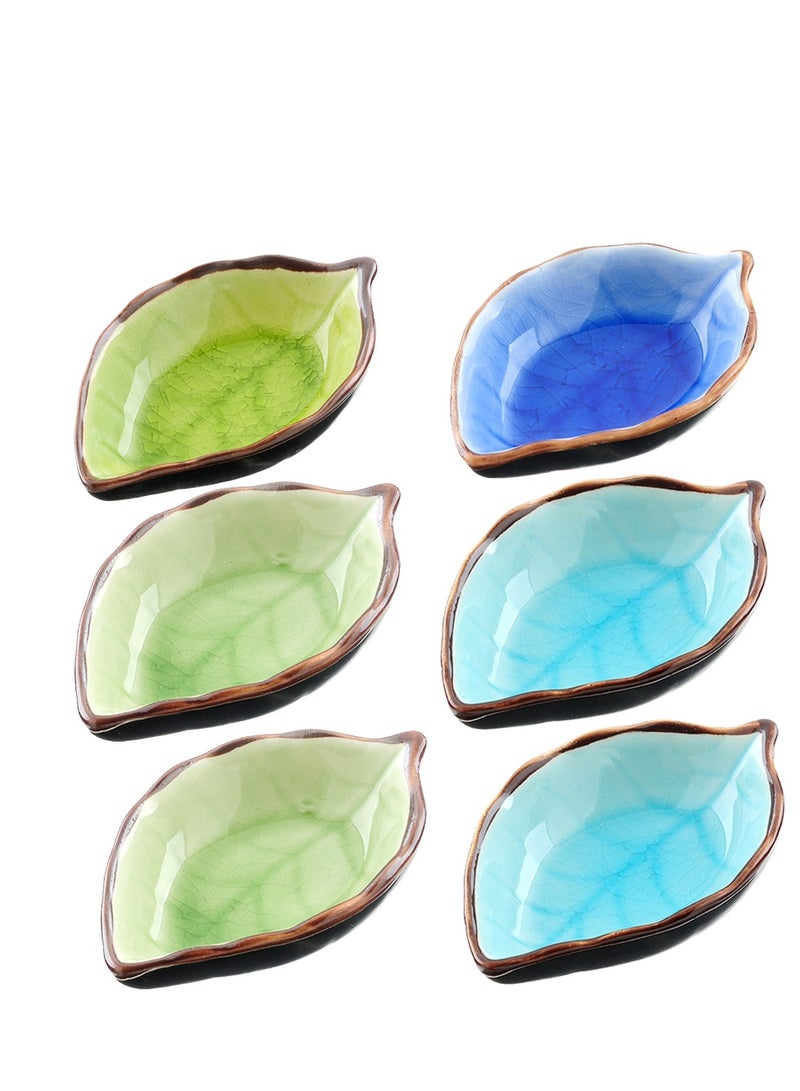 6 Pcs Ceramic Dipping Sauce Bowls, Dipping Sauce Dishes, Soy Sauce Dish, Side Dish Bowls, Small Dip Bowl for Condiments, Appetizer, Dessert, BBQ, Sushi - Image 1