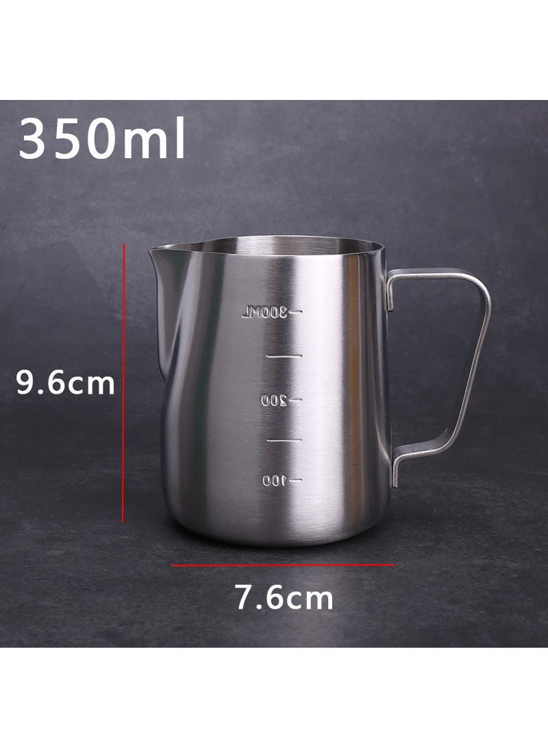 Sharpdo Stainless Steel Household Coffee Pull Flower Cup With Scale Beak Cup 350ml - Image 4