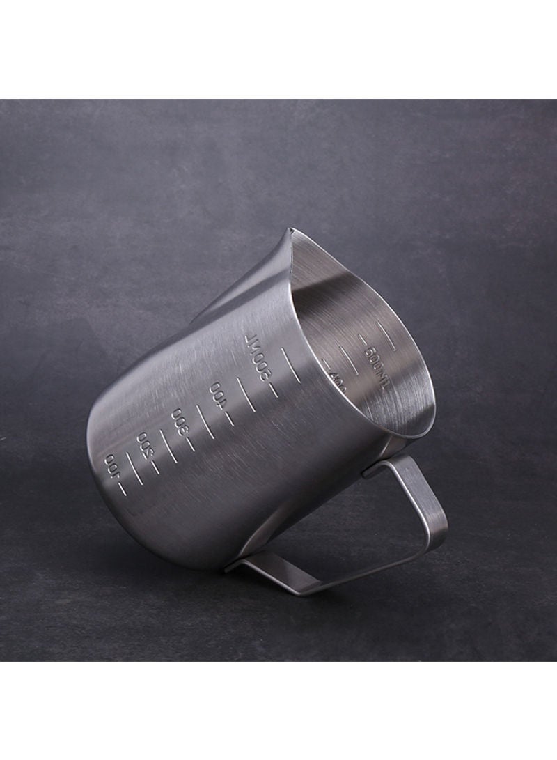 Sharpdo Stainless Steel Household Coffee Pull Flower Cup With Scale Beak Cup 350ml - Image 2