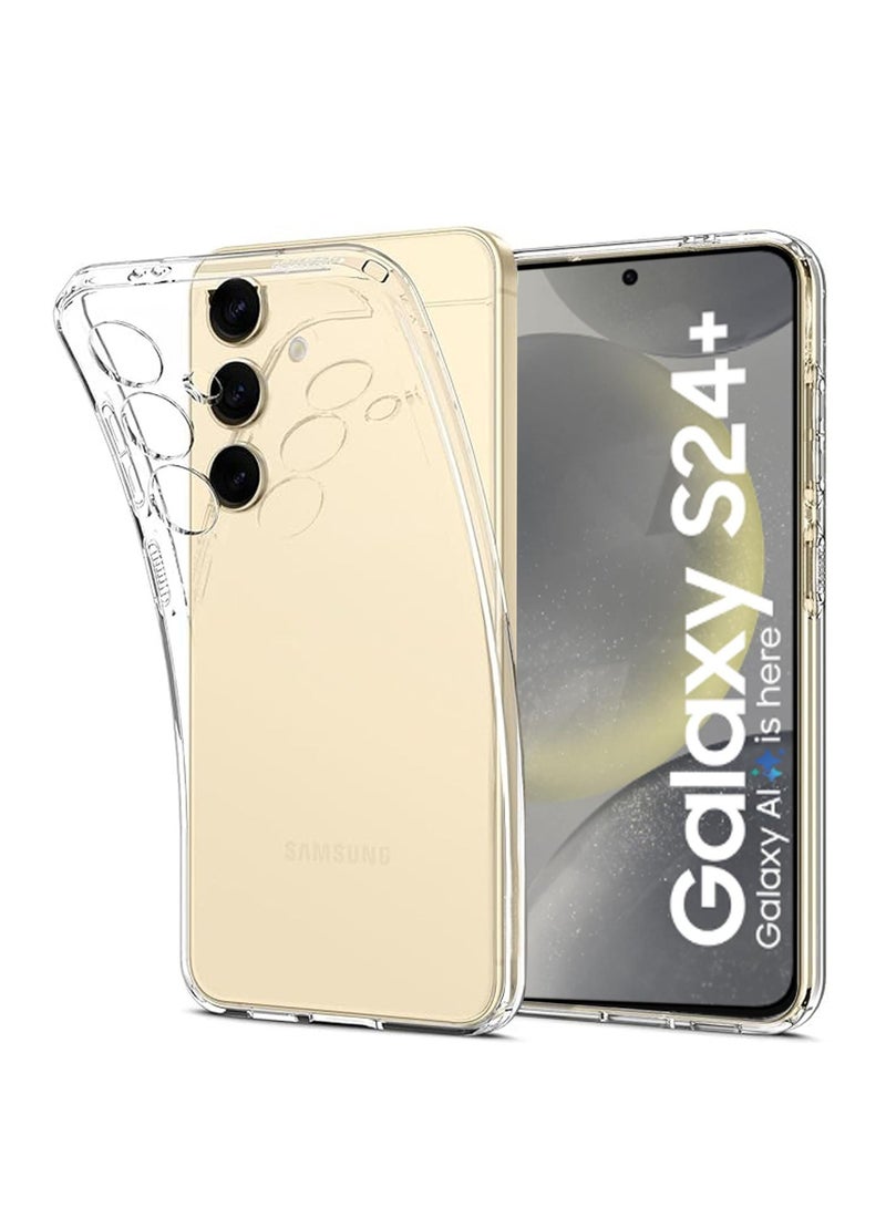 For Samsung Galaxy S24 Plus - Transparent Silicone Drop-Proof Clear Protective Phone Cover - Transparent - Image 1
