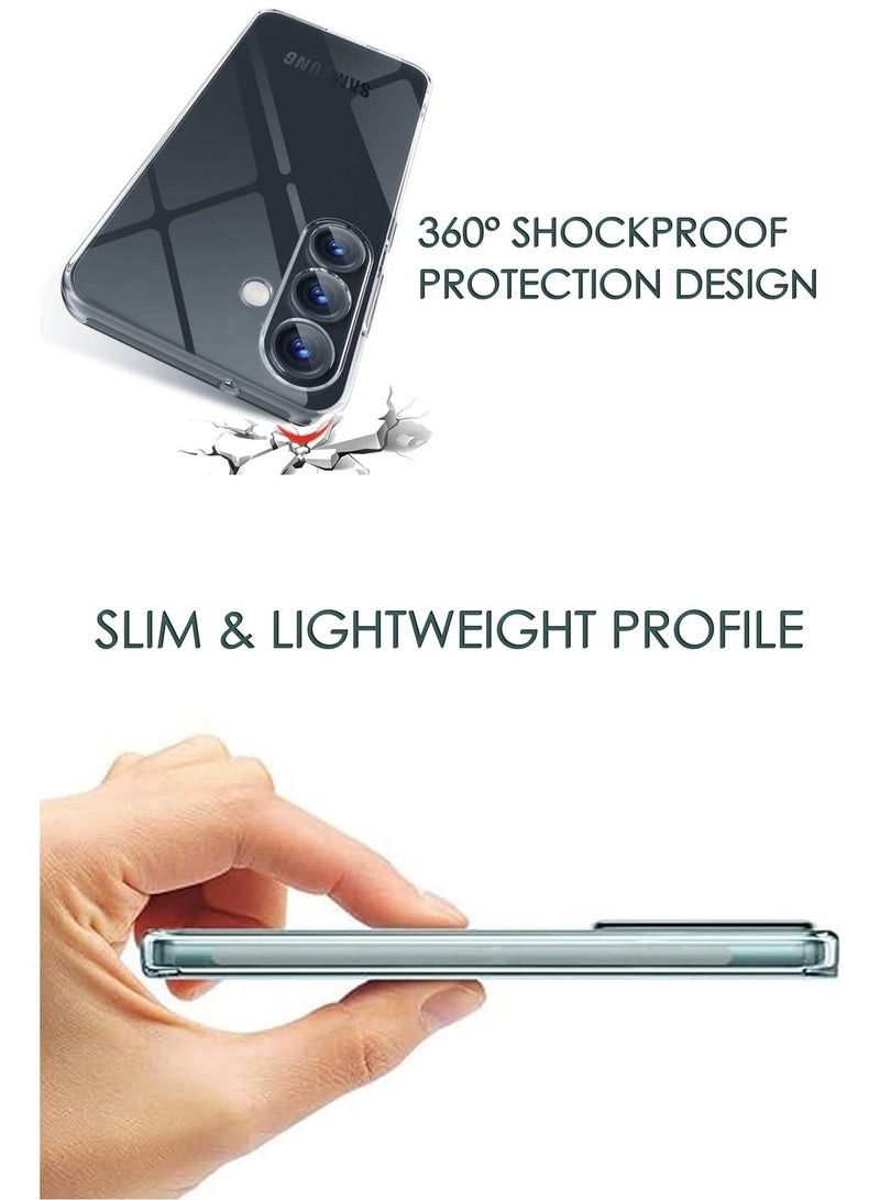 For Samsung Galaxy S24 Plus - Transparent Silicone Drop-Proof Clear Protective Phone Cover - Transparent - Image 2