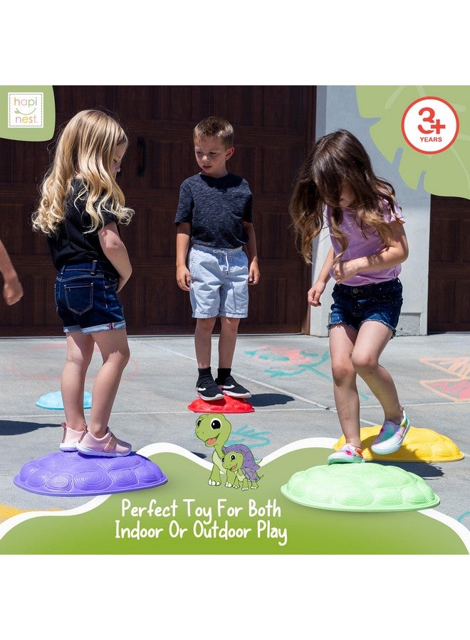 هابينيست أحجار خطوات السلحفاة المتوازنة من هابينست للأطفال، لعبة تنسيق مسار العقبات للأطفال والعائلة، معدات لعب حسية داخلية وخارجية، أحجار خطوات للأطفال الصغار، من سن 3 و4 و5 و6 و7 و8 سنوات فما فوق - Image 2
