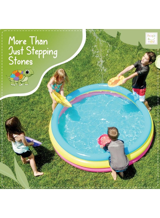 هابينيست أحجار خطوات السلحفاة المتوازنة من هابينست للأطفال، لعبة تنسيق مسار العقبات للأطفال والعائلة، معدات لعب حسية داخلية وخارجية، أحجار خطوات للأطفال الصغار، من سن 3 و4 و5 و6 و7 و8 سنوات فما فوق - Image 5