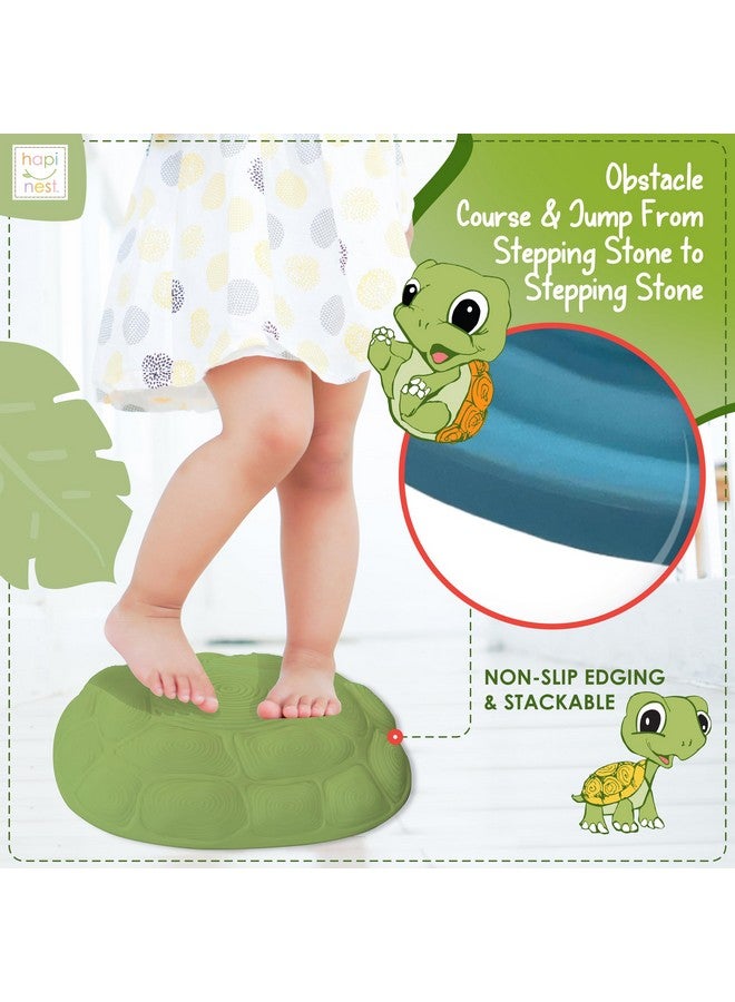 هابينيست أحجار خطوات السلحفاة المتوازنة من هابينست للأطفال، لعبة تنسيق مسار العقبات للأطفال والعائلة، معدات لعب حسية داخلية وخارجية، أحجار خطوات للأطفال الصغار، من سن 3 و4 و5 و6 و7 و8 سنوات فما فوق - Image 3