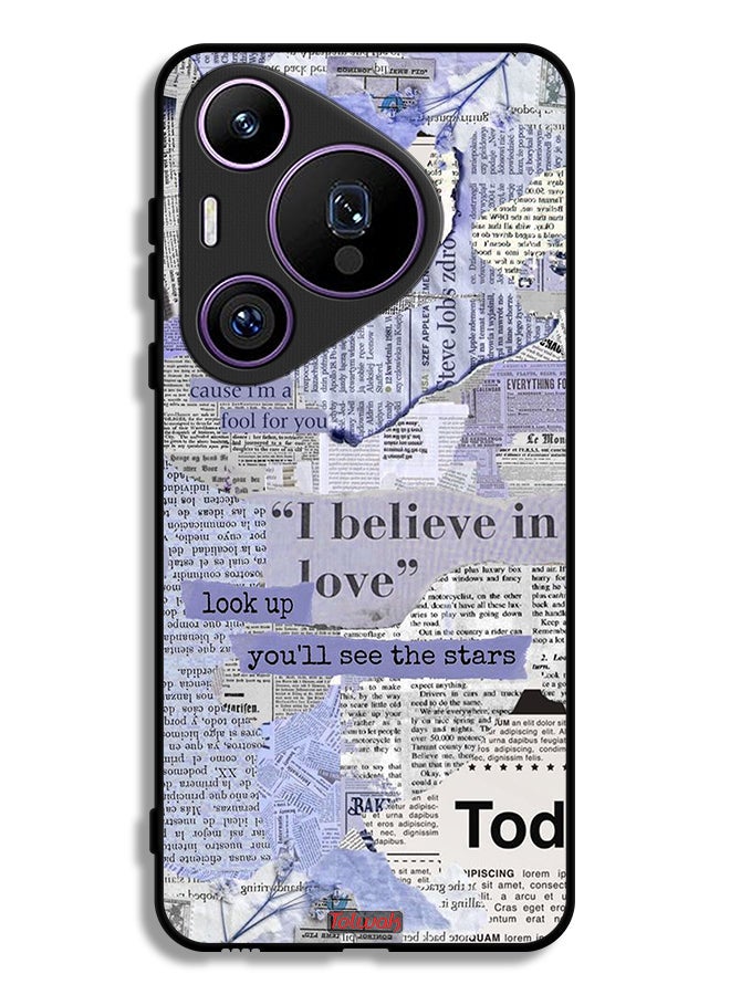 Tolwak Huawei Pura 70 Pro Protective Case Cover Newspaper Pieces - Image 1