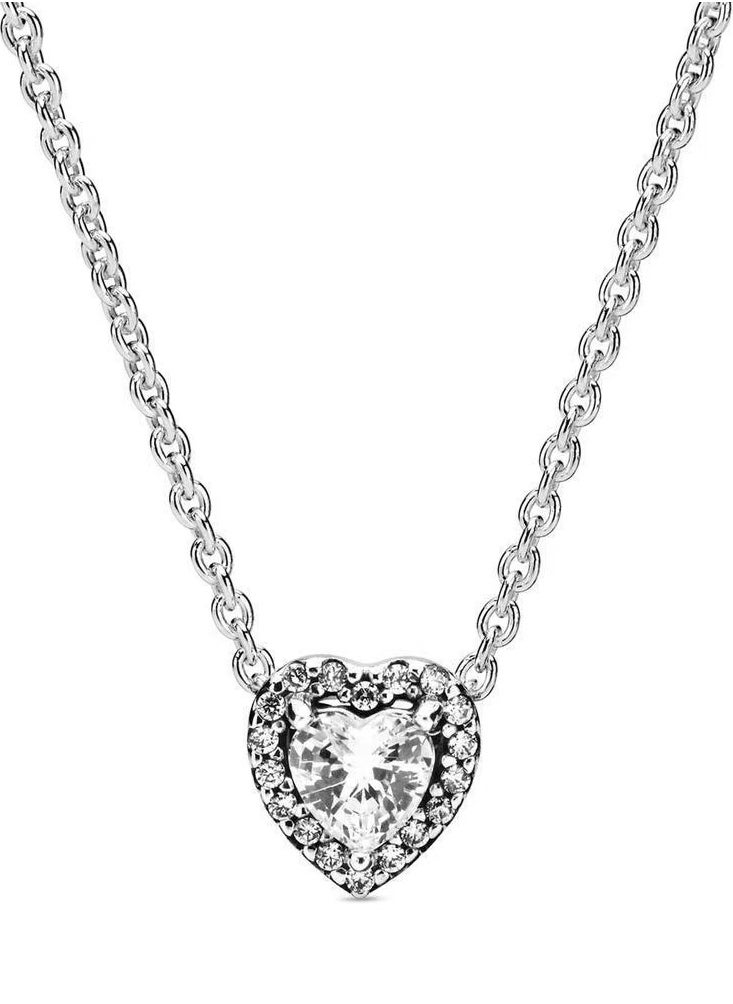 Generic heart Cubic Zirconia silvery necklace  - Image 1