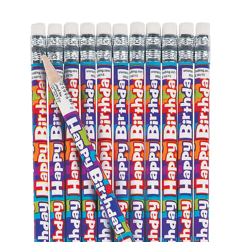 Fun Express Happy Birthday Pencils Bulk set of 24 for Teachers and Students Classroom Supplies Rewards Handouts and Party Favors - Image 2