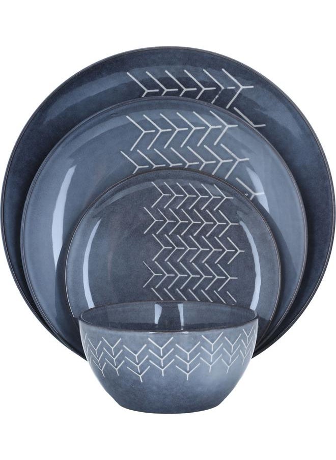 Alsaif Porcelain Dining Set 24 Pieces Gray  - Image 1
