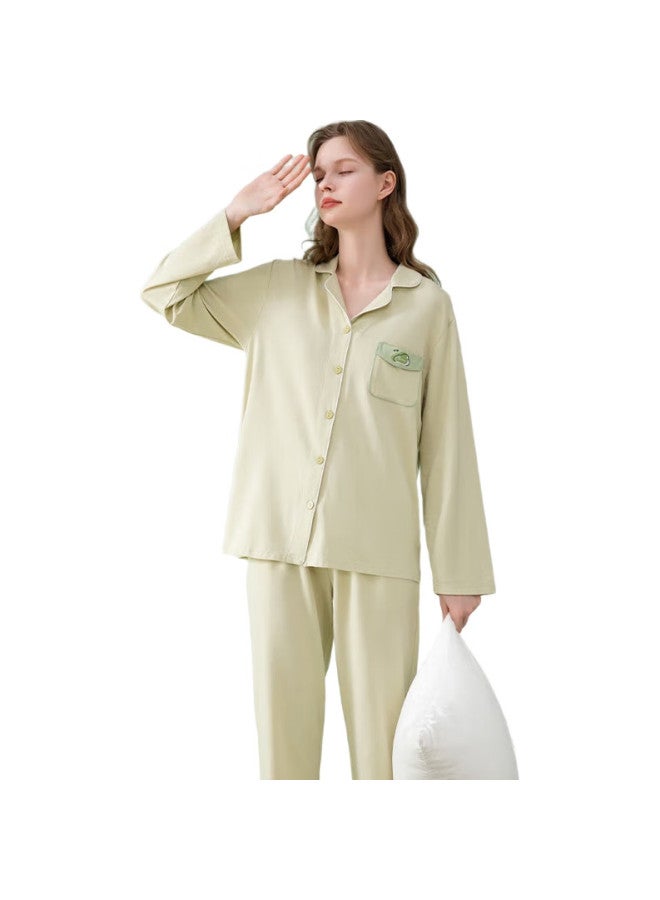 Fenton Mingxing Fan Chengcheng Same Style Anti-Mite Pure Cotton Pajamas, Women'S Autumn And Winter Long-Sleeve Men'S Loungewear Set - Image 1