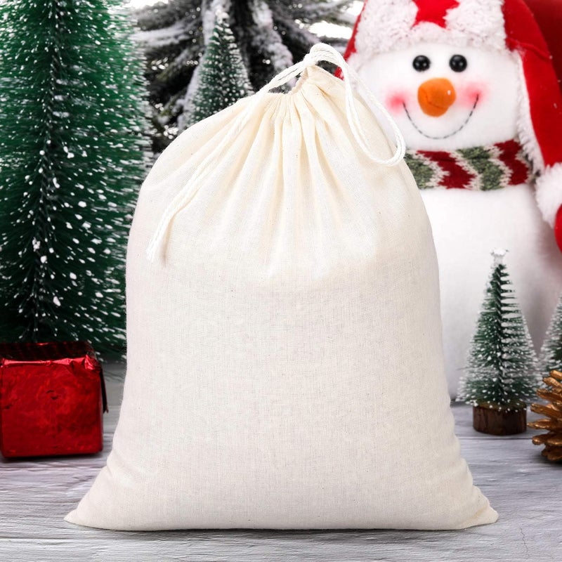Tatuo 50 Pieces Muslin Bags Cotton Drawstring Bags Sachet Bag for Home Supplies (8 x 10 Inches) - Image 4