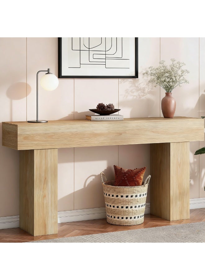 تشولوفز طاولة كونسول خشبية صناعية بطول 160 سم، مناسبة للمدخل والردهة وغرفة المعيشة، ويمكن وضعها خلف الأريكة. - Image 1