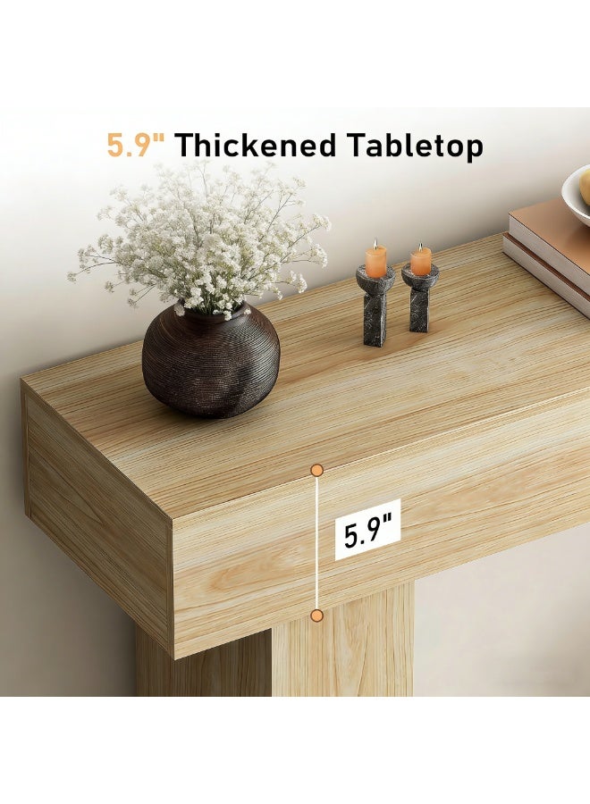 تشولوفز طاولة كونسول خشبية صناعية بطول 160 سم، مناسبة للمدخل والردهة وغرفة المعيشة، ويمكن وضعها خلف الأريكة. - Image 5