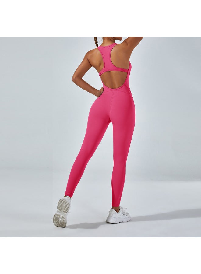 European And American Yoga Jumpsuit Outdoor Beautiful Back Jumpsuit Trousers High Elastic One-piece Yoga Suit - Image 1
