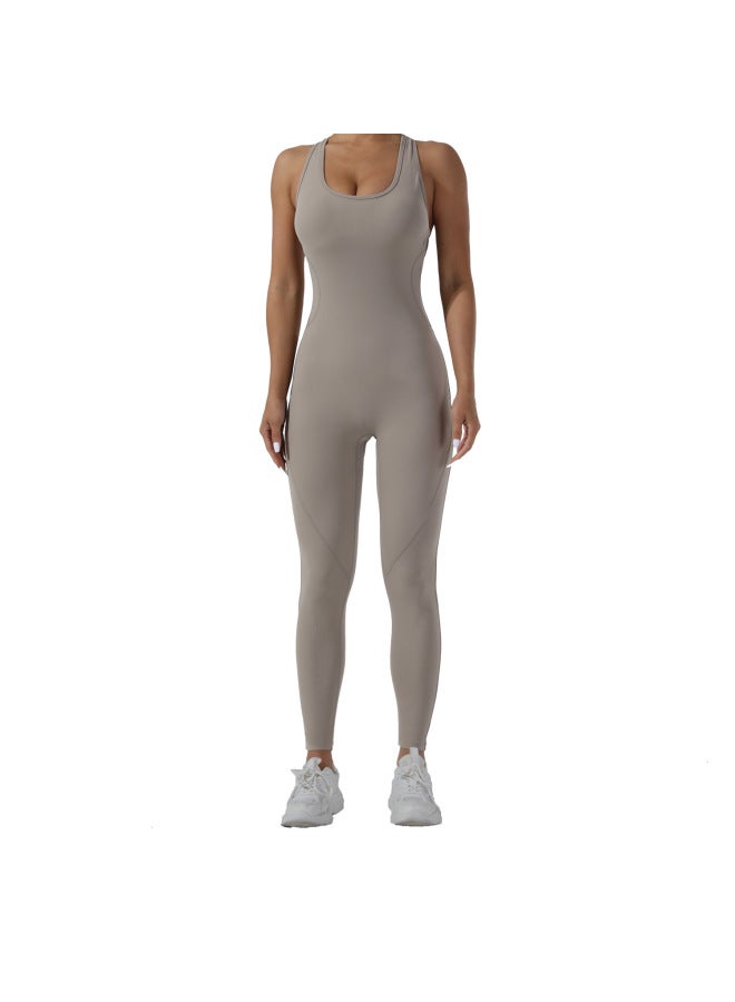 European And American Yoga Jumpsuit Outdoor Beautiful Back Jumpsuit Trousers High Elastic One-piece Yoga Suit - Image 5