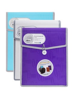 Foldermate 3-Piece A4 Size Top Load Expanding File Assorted Colours  - Image 1