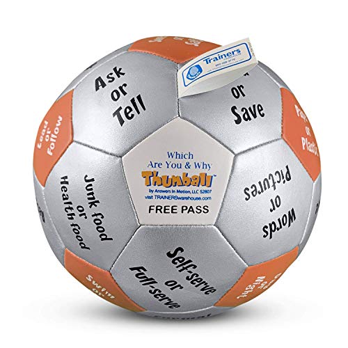 Trainers Warehouse Which are You and Why? Thumball 6" for Icebreaker Games | Build Teams & Relationships - Introductions & Ice Breakers | 32 Conversation Prompts - Image 1