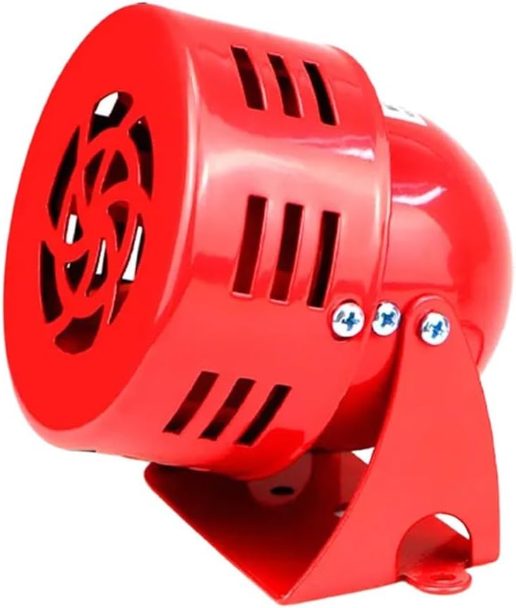 DC24V Red Electric Alarm Siren Powerful Motor Two Way Propeller Continuous Sound Easy Installation AC DC Voltage - Image 1