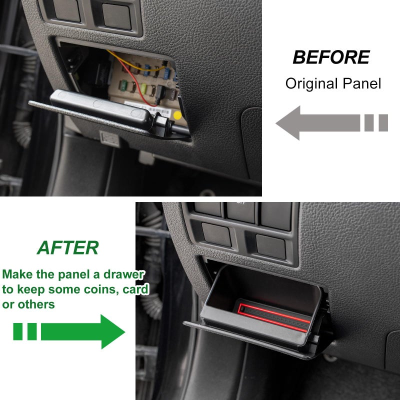 PIMCAR Fuse Box Coin Container Inner Storage Tray for Subaru Impreza XV Crosstrek Forester Legacy Outback WRX STI Ascent Accessores (with Non-Slip Red Liner) - Image 3