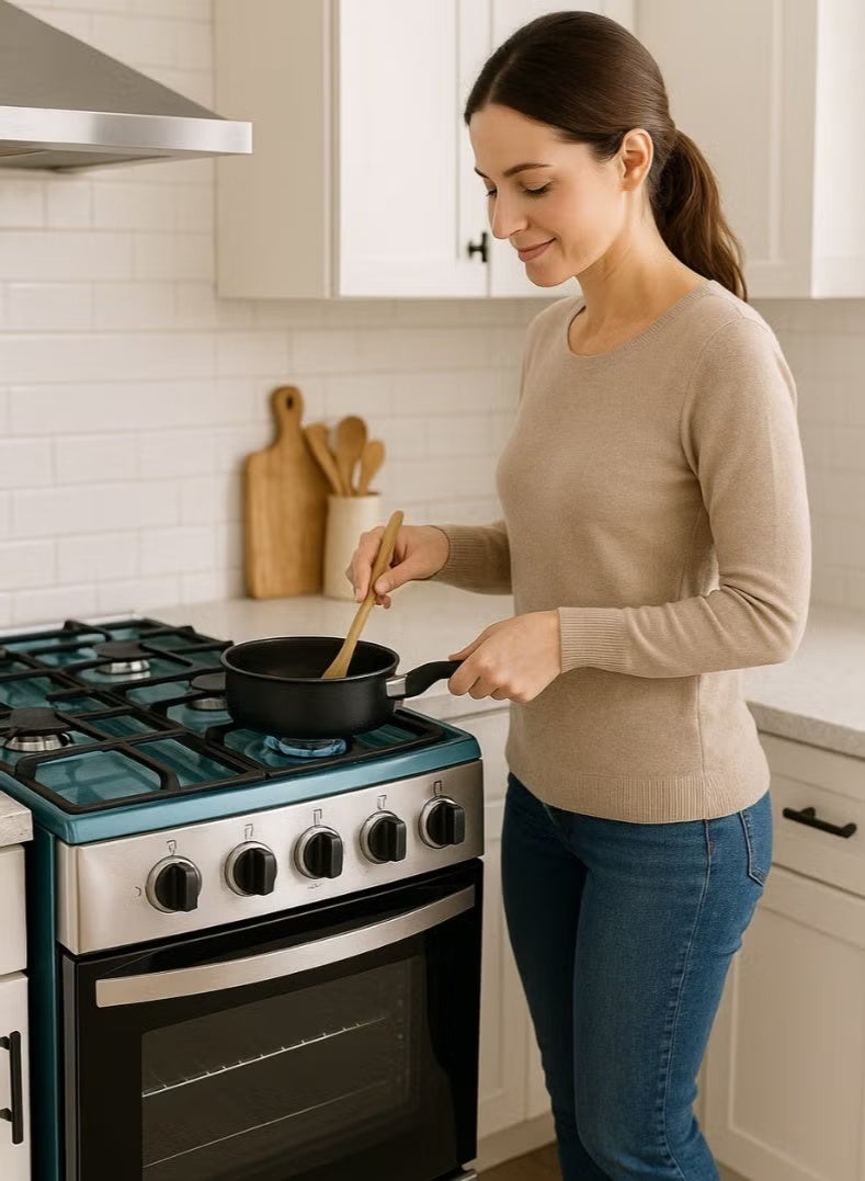 Venus 55x50 cm Full Stainless Steel Cooking Range | 4 Gas Burners with Thick Brass Burner Caps | Gas Oven with Mirror Finish Glass Door | Automatic Ignition | Compact Premium Design. Model VC5555ESD - Image 4