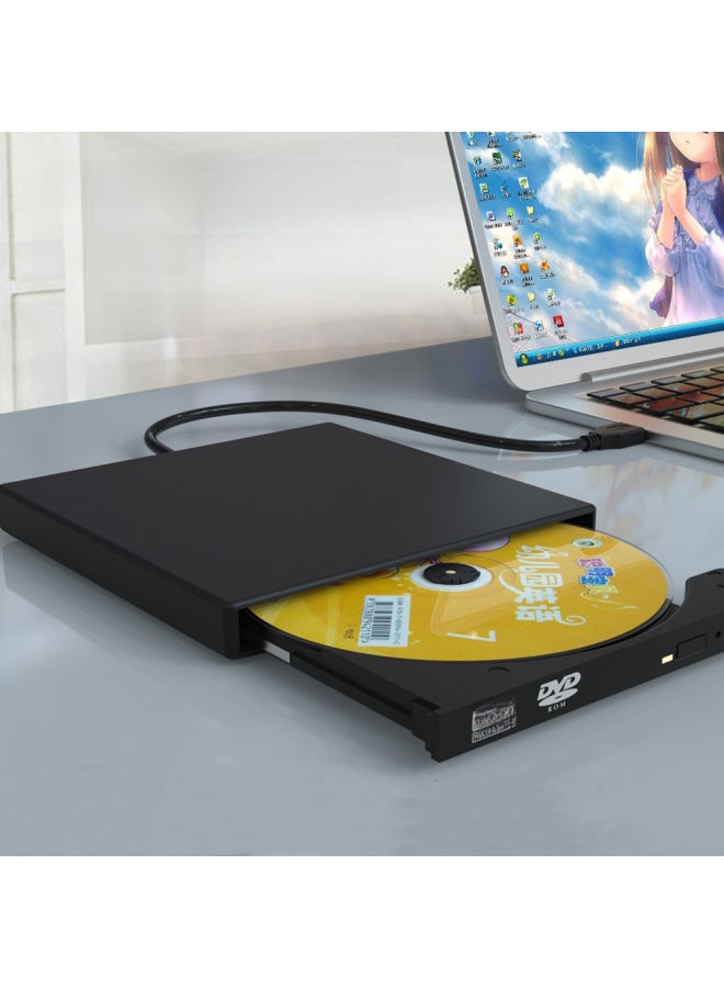 Manufacturers Supply Universal USB External Drive DVD Burner External Drive Box CD/DVD Desktop Notebook-Color:Black 12.7 Kit No Optical Drive  - Image 5