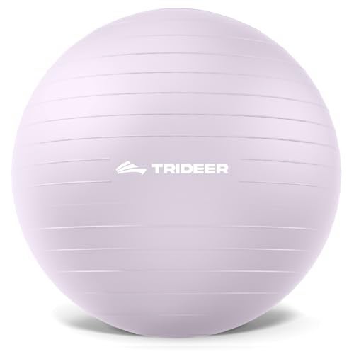 Trideer Exercise Ball Yoga BallOffice Seating Balance Ball Chair Stability Ball for Pilates Physical TherapyCore Training Balance Improvement Stretching Light Purple L2326ines5865cm - Image 1