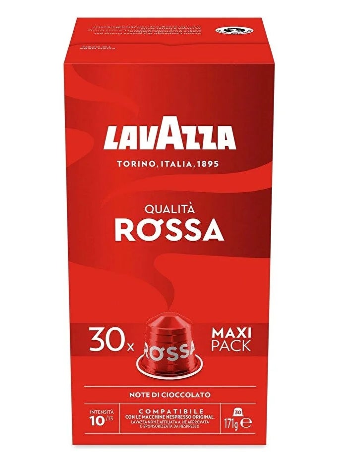 Lavazza Qualità Rossa Coffee Nespresso capsules, Pack of 30 Capsules