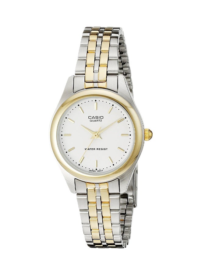 CASIO Women Enticer Water Resistant Stainless Steel Analog Watch LTP-1129G-7A - 25 mm - Silver/Gold - Image 1