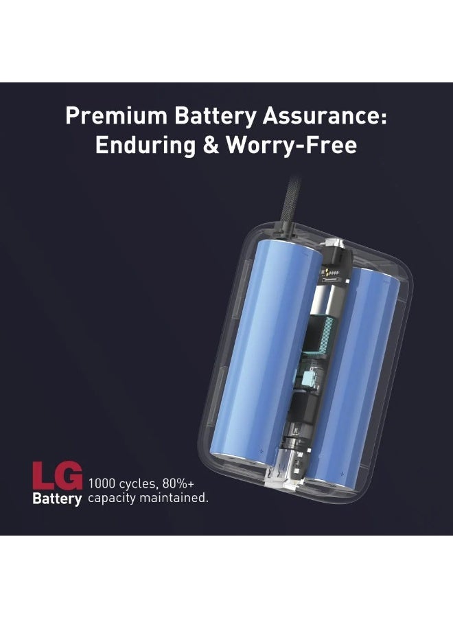 JODA HALO 10 Power Bank – 10000mAh Portable Charger with Built-in Type-C Cable & 22.5W PD Fast Charging - Image 5
