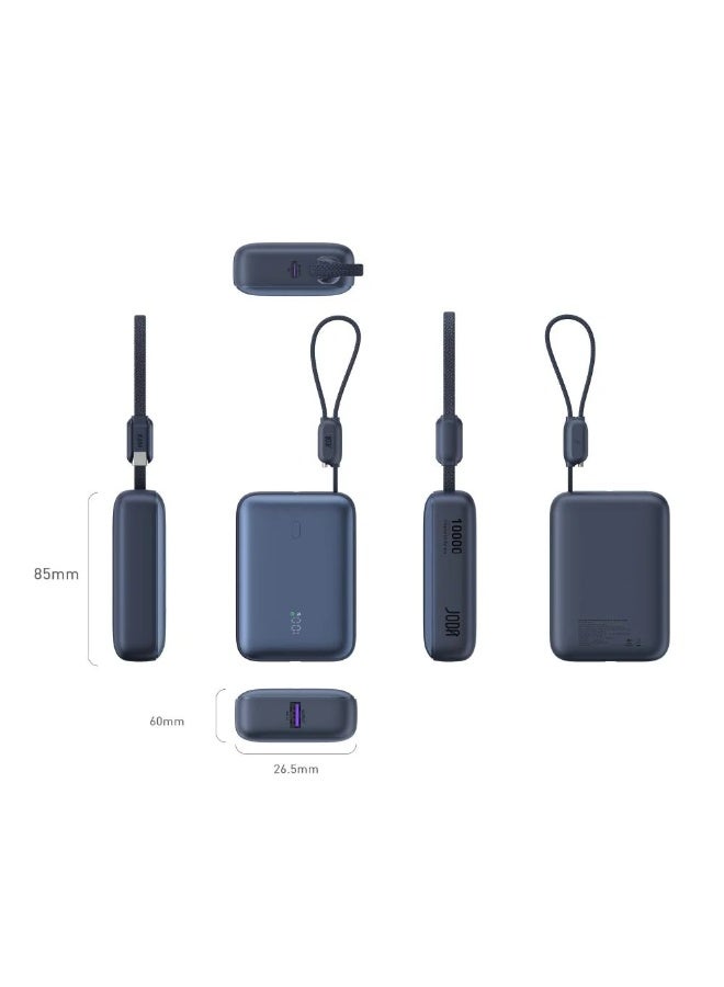 JODA HALO 10 Power Bank – 10000mAh Portable Charger with Built-in Type-C Cable & 22.5W PD Fast Charging - Image 3