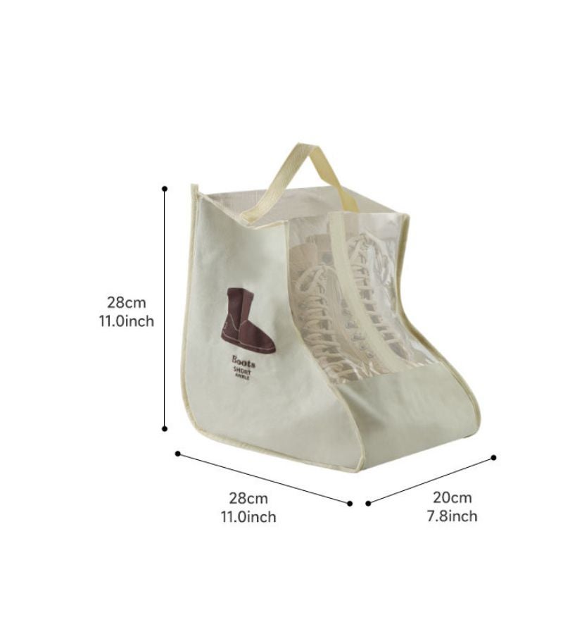 Multi-Size Travel Shoe Bag Brown Edge Non-Woven Fabric Large Capacity Portable Handheld Boot Storage Bags - Image 3