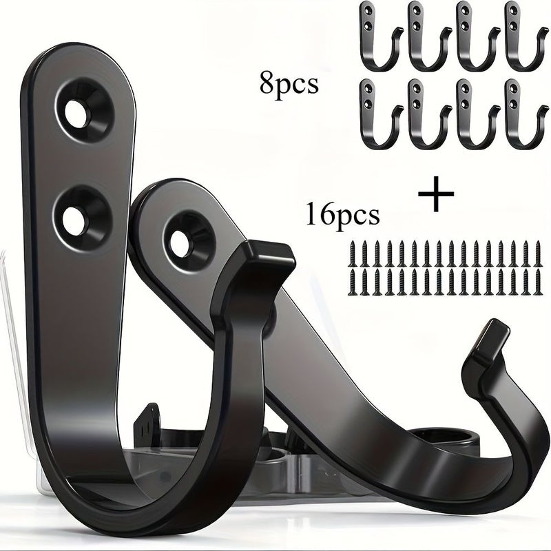 4 Heavy Duty Hooks with Rustproof Coating for Wall Mounted Storage Display - Image 5