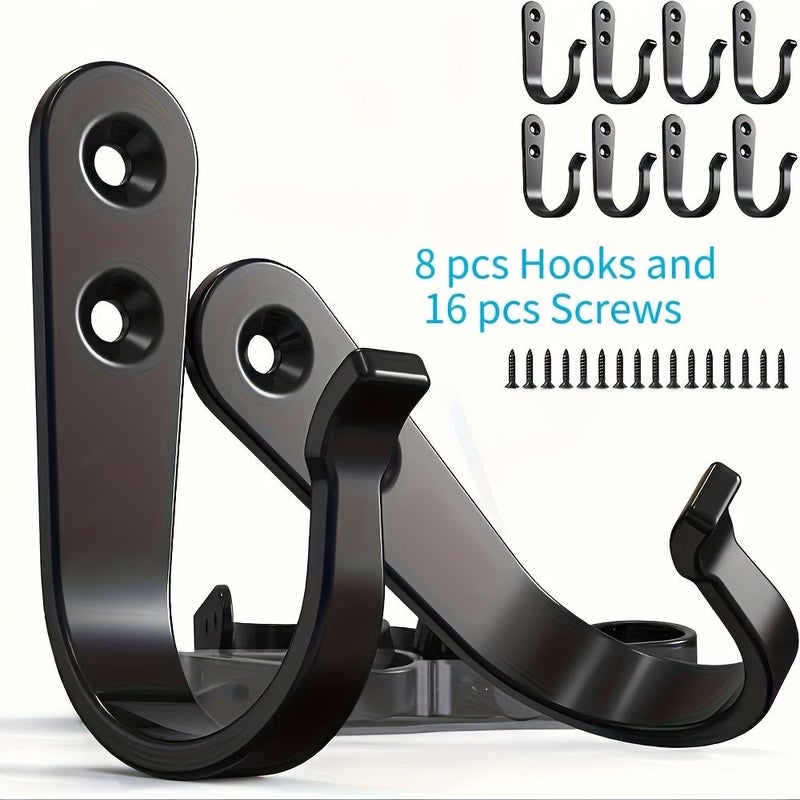 4 Heavy Duty Hooks with Rustproof Coating for Wall Mounted Storage Display - Image 3