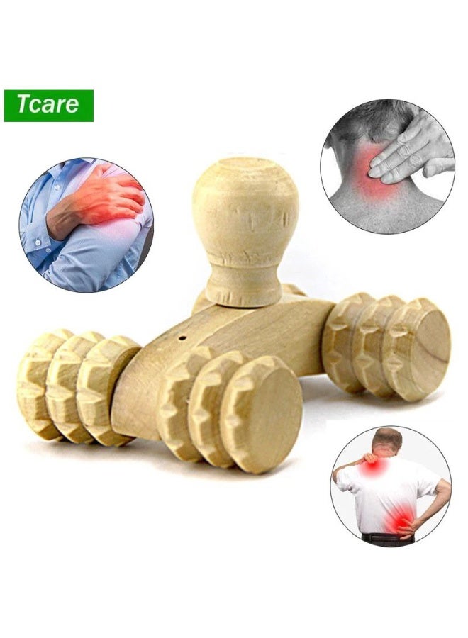 أداة التدليك من الخشب الطبيعي بحلقات قابلة للدوران  تساعد في العلاج الطبيعي وتمارين الإصلاح وإعادة التأهيل العضلي. - Image 2