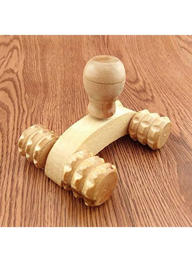 أداة التدليك من الخشب الطبيعي بحلقات قابلة للدوران  تساعد في العلاج الطبيعي وتمارين الإصلاح وإعادة التأهيل العضلي. - Image 3