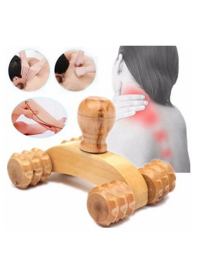 أداة التدليك من الخشب الطبيعي بحلقات قابلة للدوران  تساعد في العلاج الطبيعي وتمارين الإصلاح وإعادة التأهيل العضلي. - Image 4