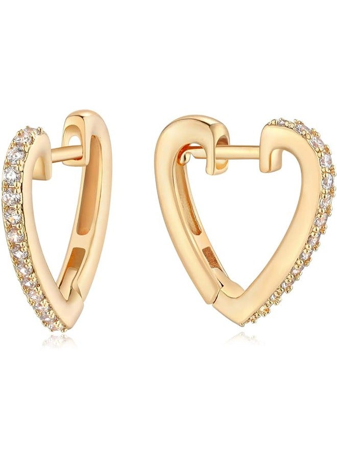 Mevecco Women Huggie Hoop Earrings Gold Ear Stud Cuff 14K Gold Filled Small Boho Beach Simple Delicate Handmade Hypoallergenic Jewelry Gift - Image 1